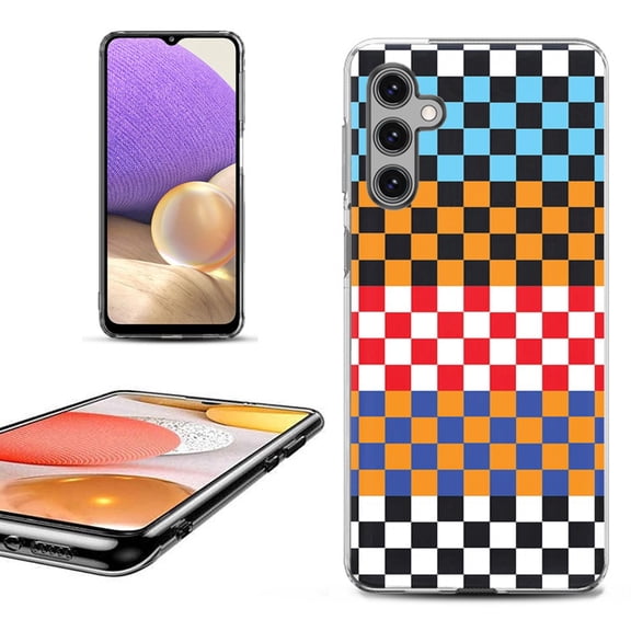 OneToughShield ® Shockproof Phone Case Compatible with Samsung Galaxy S24 5G - Colorful Checker