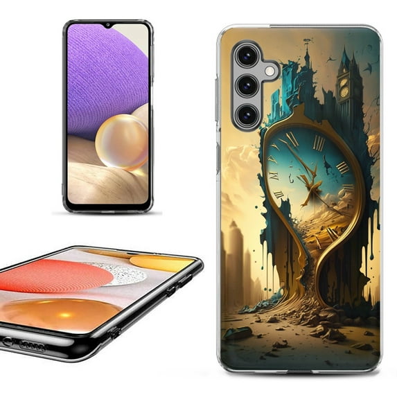 OneToughShield ® Shockproof Phone Case Compatible with Samsung Galaxy S24 5G - Melting Clock