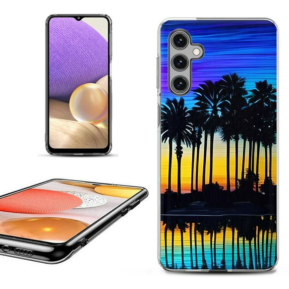 OneToughShield ® Shockproof Phone Case Compatible with Samsung Galaxy S24 5G - Palmtree