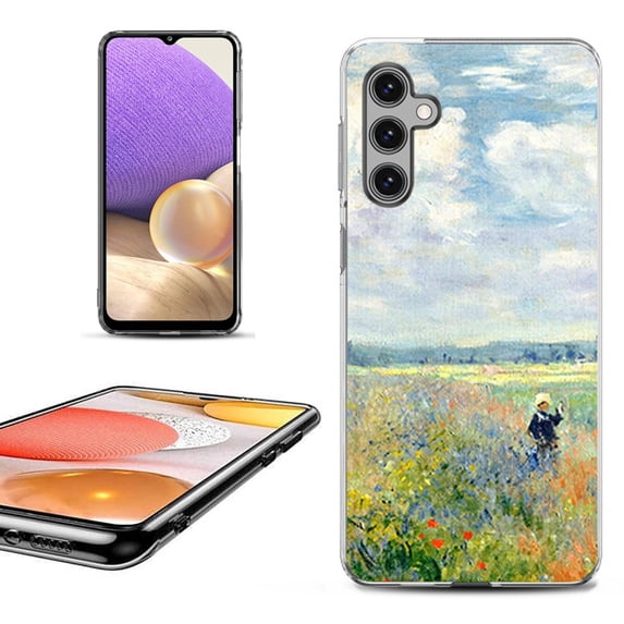 OneToughShield ® Shockproof Phone Case Compatible with Samsung Galaxy S24 5G - Poppy Field