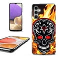 thumbnail image 1 of OneToughShield ® Shockproof Phone Case Compatible with Samsung Galaxy S24 5G - Skull Flames, 1 of 4