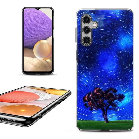 OneToughShield ® Shockproof Phone Case Compatible with Samsung Galaxy S24 5G - Star Trails Tree