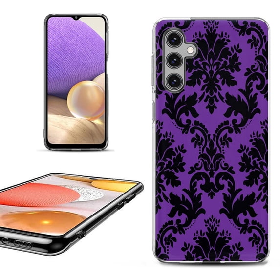 OneToughShield ® Shockproof Phone Case Compatible with Samsung Galaxy S24 5G - Victorian Purple/Black