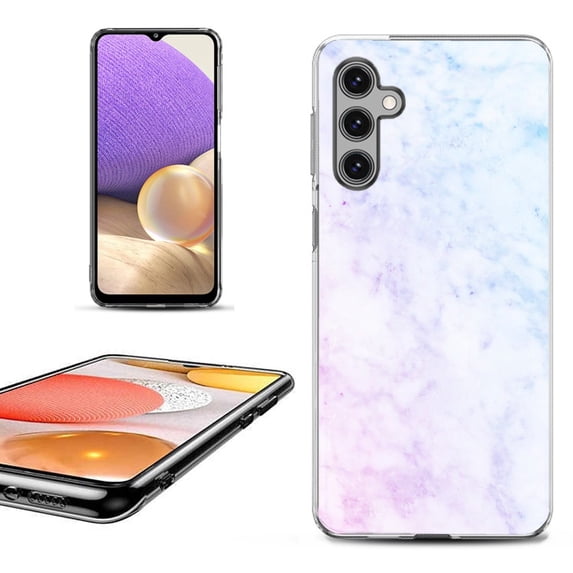 OneToughShield ® Shockproof Phone Case Compatible with Samsung Galaxy S24+ / S24 Plus 5G - Marble Pink/Blue