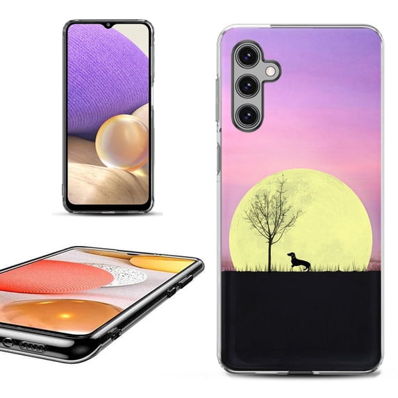 OneToughShield ® Shockproof Phone Case Compatible with Samsung Galaxy S24+ / S24 Plus 5G - Moonlight Dachshund