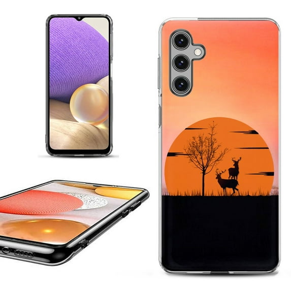 OneToughShield ® Shockproof Phone Case Compatible with Samsung Galaxy S24+ / S24 Plus 5G - Sunset Deer