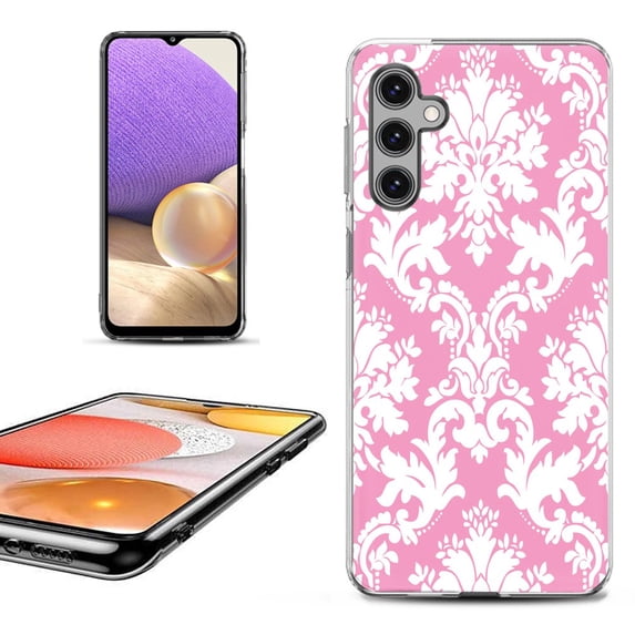 OneToughShield ® Shockproof Phone Case Compatible with Samsung Galaxy S24+ / S24 Plus 5G - Victorian White/Pink