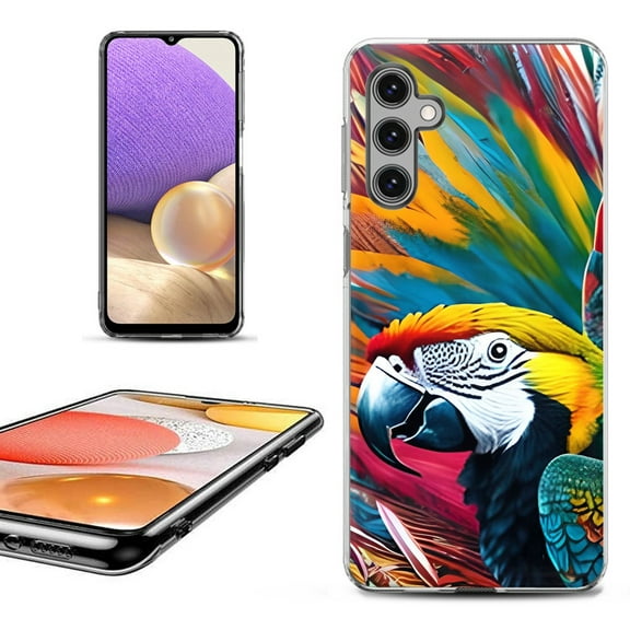 OneToughShield Shockproof Slim Fit Cell Phone Case for Samsung Galaxy A15 5G, Macaw