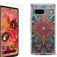 thumbnail image 1 of OneToughShield ® for Google Pixel 7a Shockproof Bumper Phone Case, with Tempered Glass Screen Protector - Doodle Art, 1 of 4