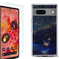 thumbnail image 1 of OneToughShield ® for Google Pixel 7a Shockproof Bumper Phone Case, with Tempered Glass Screen Protector - Fireflies Butterfly, 1 of 4