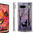 thumbnail image 1 of OneToughShield ® for Google Pixel 7a Shockproof Bumper Phone Case, with Tempered Glass Screen Protector - Forest/Deer/Twilight, 1 of 4