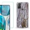 thumbnail image 1 of OneToughShield ® for Motorola Moto G Play 2023 Shockproof Fashion Phone Case, with Tempered Glass Screen Protector - Deer/Snow/Camo, 1 of 4