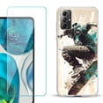 thumbnail image 1 of OneToughShield ® for Motorola Moto G Play 2023 Shockproof Fashion Phone Case, with Tempered Glass Screen Protector - Skateboarding, 1 of 4