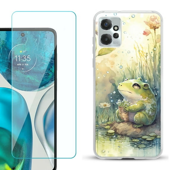 OneToughShield ® for Motorola Moto G Power 5G 2023 Shockproof Fashion Phone Case, with Tempered Glass Screen Protector - Forg