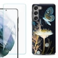thumbnail image 1 of OneToughShield ® for Samsung Galaxy S23 5G Shockproof Fashion Phone Case, with Tempered Glass Screen Protector - Butterfly Translucent, 1 of 4