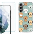 thumbnail image 1 of OneToughShield ® for Samsung Galaxy S23 5G Shockproof Fashion Phone Case, with Tempered Glass Screen Protector - Puppies, 1 of 4