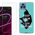 thumbnail image 1 of OneToughShield ® for T-Mobile Revvl 6x 5G Shockproof Phone Case, with Tempered Glass Screen Protector - Keep Calm / Dancing, 1 of 3
