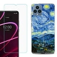 thumbnail image 1 of OneToughShield ® for T-Mobile Revvl 6x 5G Shockproof Phone Case, with Tempered Glass Screen Protector - Starry Night Paris, 1 of 3