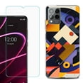 thumbnail image 1 of OneToughShield ® for T-Mobile Revvl 6x Pro 5G Shockproof Fashion Phone Case, with Tempered Glass Screen Protector - Abstract Art, 1 of 3
