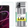 thumbnail image 1 of OneToughShield ® for T-Mobile Revvl 6x Pro 5G Shockproof Fashion Phone Case, with Tempered Glass Screen Protector - Airport Tag / Los Angeles, 1 of 3