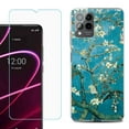 thumbnail image 1 of OneToughShield ® for T-Mobile Revvl 6x Pro 5G Shockproof Fashion Phone Case, with Tempered Glass Screen Protector - Almond Blossom, 1 of 3