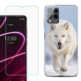 thumbnail image 1 of OneToughShield ® for T-Mobile Revvl 6x Pro 5G Shockproof Fashion Phone Case, with Tempered Glass Screen Protector - Arctic Wolf, 1 of 3