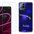 thumbnail image 1 of OneToughShield ® for T-Mobile Revvl 6x Pro 5G Shockproof Fashion Phone Case, with Tempered Glass Screen Protector - Aries, 1 of 3