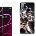 thumbnail image 1 of OneToughShield ® for T-Mobile Revvl 6x Pro 5G Shockproof Fashion Phone Case, with Tempered Glass Screen Protector - Baseball Player, 1 of 3
