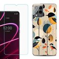 thumbnail image 1 of OneToughShield ® for T-Mobile Revvl 6x Pro 5G Shockproof Fashion Phone Case, with Tempered Glass Screen Protector - Bird Cardinal, 1 of 3