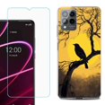 thumbnail image 1 of OneToughShield ® for T-Mobile Revvl 6x Pro 5G Shockproof Fashion Phone Case, with Tempered Glass Screen Protector - Bird Sunset, 1 of 3
