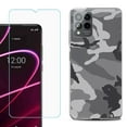 thumbnail image 1 of OneToughShield ® for T-Mobile Revvl 6x Pro 5G Shockproof Fashion Phone Case, with Tempered Glass Screen Protector - Camo B/W, 1 of 3
