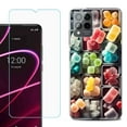 thumbnail image 1 of OneToughShield ® for T-Mobile Revvl 6x Pro 5G Shockproof Fashion Phone Case, with Tempered Glass Screen Protector - Candy Box, 1 of 3