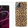 thumbnail image 1 of OneToughShield ® for T-Mobile Revvl 6x Pro 5G Shockproof Fashion Phone Case, with Tempered Glass Screen Protector - Cheetah Gold/Black, 1 of 3