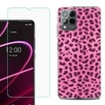 thumbnail image 1 of OneToughShield ® for T-Mobile Revvl 6x Pro 5G Shockproof Fashion Phone Case, with Tempered Glass Screen Protector - Cheetah Pink, 1 of 3
