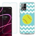 thumbnail image 1 of OneToughShield ® for T-Mobile Revvl 6x Pro 5G Shockproof Fashion Phone Case, with Tempered Glass Screen Protector - Chevron/Softball, 1 of 3
