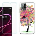 thumbnail image 1 of OneToughShield ® for T-Mobile Revvl 6x Pro 5G Shockproof Fashion Phone Case, with Tempered Glass Screen Protector - Color Hearts Tree, 1 of 3