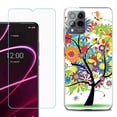 thumbnail image 1 of OneToughShield ® for T-Mobile Revvl 6x Pro 5G Shockproof Fashion Phone Case, with Tempered Glass Screen Protector - Colorful Tree, 1 of 3