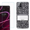thumbnail image 1 of OneToughShield ® for T-Mobile Revvl 6x Pro 5G Shockproof Fashion Phone Case, with Tempered Glass Screen Protector - Composition Book, 1 of 3