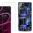thumbnail image 1 of OneToughShield ® for T-Mobile Revvl 6x Pro 5G Shockproof Fashion Phone Case, with Tempered Glass Screen Protector - Cosmos Circuit, 1 of 3