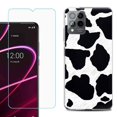 thumbnail image 1 of OneToughShield ® for T-Mobile Revvl 6x Pro 5G Shockproof Fashion Phone Case, with Tempered Glass Screen Protector - Cow Skin Design, 1 of 3