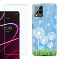 thumbnail image 1 of OneToughShield ® for T-Mobile Revvl 6x Pro 5G Shockproof Fashion Phone Case, with Tempered Glass Screen Protector - Dandelion Sky, 1 of 3