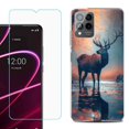 thumbnail image 1 of OneToughShield ® for T-Mobile Revvl 6x Pro 5G Shockproof Fashion Phone Case, with Tempered Glass Screen Protector - Deer Autumn, 1 of 3