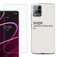 thumbnail image 1 of OneToughShield ® for T-Mobile Revvl 6x Pro 5G Shockproof Fashion Phone Case, with Tempered Glass Screen Protector - Dictionary/Nope, 1 of 3