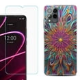 thumbnail image 1 of OneToughShield ® for T-Mobile Revvl 6x Pro 5G Shockproof Fashion Phone Case, with Tempered Glass Screen Protector - Doodle Art, 1 of 3