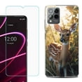 thumbnail image 1 of OneToughShield ® for T-Mobile Revvl 6x Pro 5G Shockproof Fashion Phone Case, with Tempered Glass Screen Protector - Fawn Deer, 1 of 3