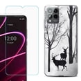 thumbnail image 1 of OneToughShield ® for T-Mobile Revvl 6x Pro 5G Shockproof Fashion Phone Case, with Tempered Glass Screen Protector - Forest Deer, 1 of 3