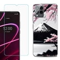 thumbnail image 1 of OneToughShield ® for T-Mobile Revvl 6x Pro 5G Shockproof Fashion Phone Case, with Tempered Glass Screen Protector - Fuji Sakura, 1 of 3