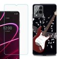 thumbnail image 1 of OneToughShield ® for T-Mobile Revvl 6x Pro 5G Shockproof Fashion Phone Case, with Tempered Glass Screen Protector - Guitar Red, 1 of 3