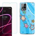 thumbnail image 1 of OneToughShield ® for T-Mobile Revvl 6x Pro 5G Shockproof Fashion Phone Case, with Tempered Glass Screen Protector - Happy Turtle, 1 of 3