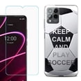thumbnail image 1 of OneToughShield ® for T-Mobile Revvl 6x Pro 5G Shockproof Fashion Phone Case, with Tempered Glass Screen Protector - Keep Calm Soccer, 1 of 3